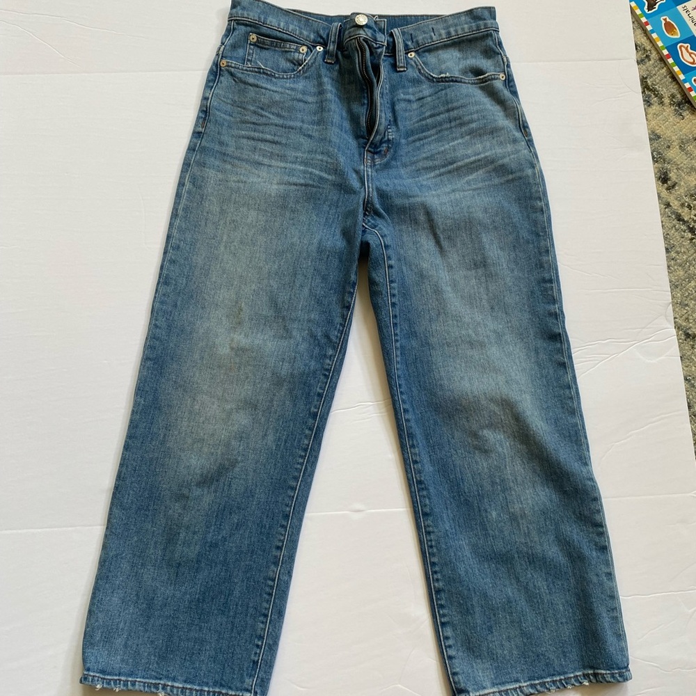 Madewell slim wide leg cropped 30